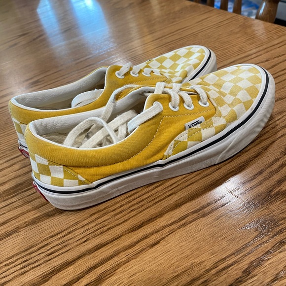 Yellow Checkered Vans | Size 7 - Picture 3 of 6